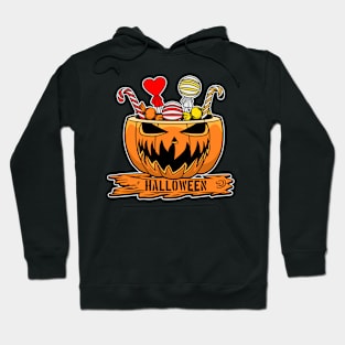 HALLOWEEN CANDY AND PUMPKIN Hoodie